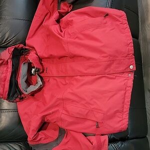 H H coat, red great condition,